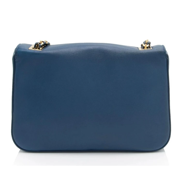 Fendi Leather Be Baguette Shoulder Bag - Leather - Blue by Fendi - Image 3