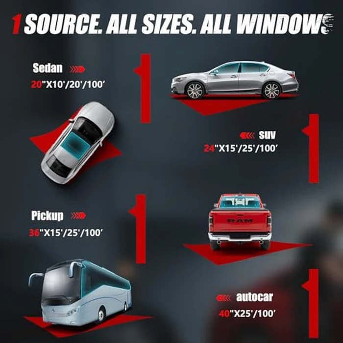 Vepagoo Ceramic Car Window Tint Film 5% VLT, 20" x20FT by Vepagoo - Image 4