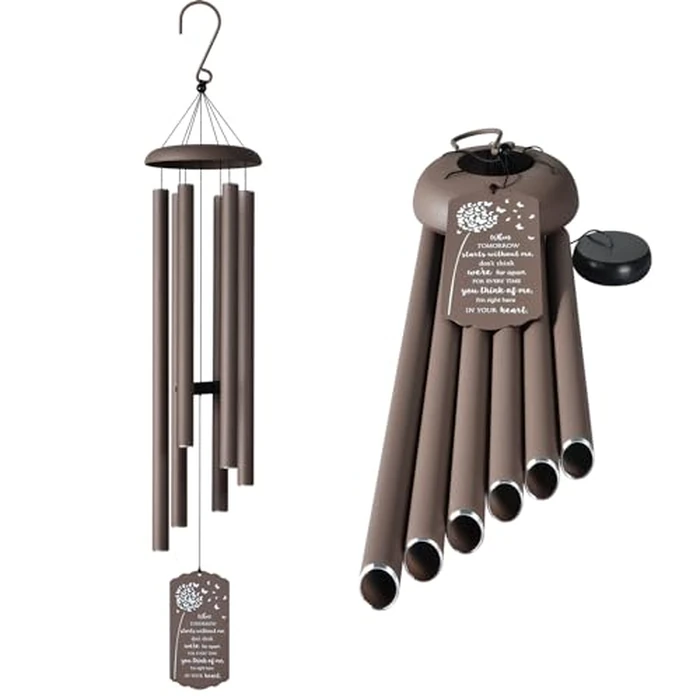 43" Large Wind Chimes for Outside Deep Tone, Memorial Wind Chimes for Loss of Loved one, Bereavement Sympathy Gifts in Memory of a Loved one, Outdoor Decor for Garden,Yard,Lawn & Patio by Suntimber - Used - Like New condition - US$45.38