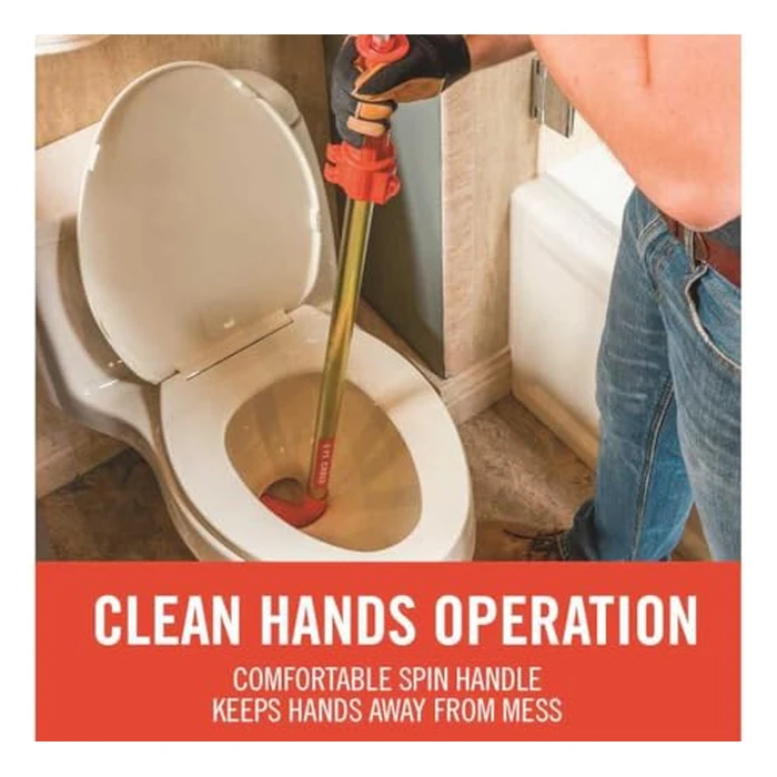 RIDGID 59802 K-6DH Hybrid Toilet Snake Auger with 6' Heavy-Duty Drop Head Tri-Wrap Cable, Manual or Cordless Drill Operated Plumbing by RIDGID - Image 5