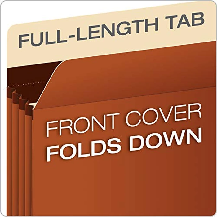 Pendaflex File Organizer, Accordion Style with Pockets, Expands 3.5", Legal Size, Straight Tab, Brown Redrope, Tyvek Reinforced, for Office, School, and Home Document Storage by Tops - Image 4