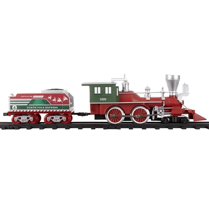 Lionel North Pole Express Battery O Gauge Toy Train Set with Remote, Locomotive, Train Cars, & Track with Authentic Train Sounds, Lights, & Water Vapor Smoke Effects for Kids 4+ by Lionel - Image 4