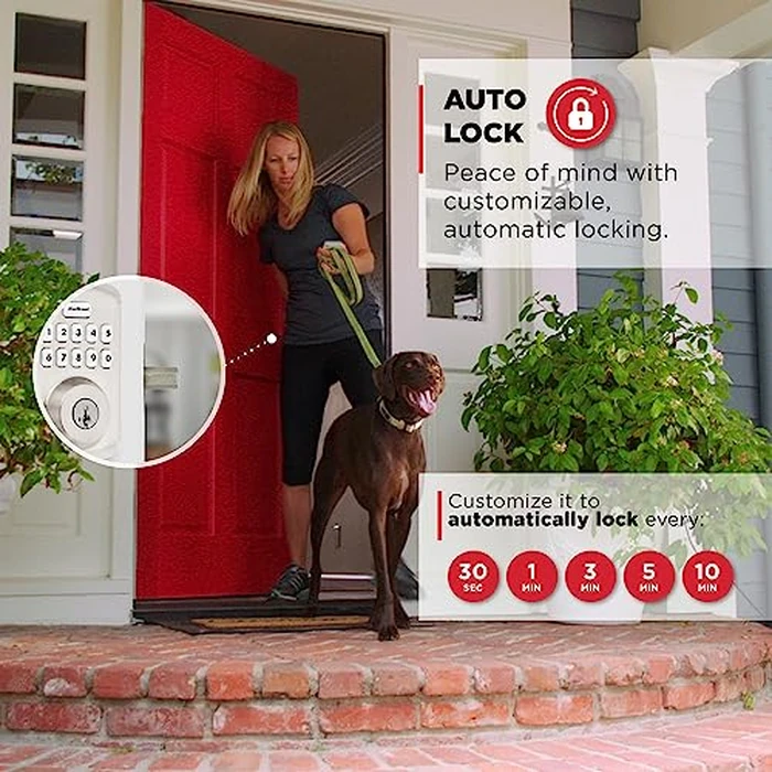 Kwikset Powerbolt 250 10-Button Keypad Satin Nickel Transitional Electronic Deadbolt Door Lock, Featuring Convenient Keyless Entry, Customizable User Codes, and Auto-Locking by Kwikset - Image 5