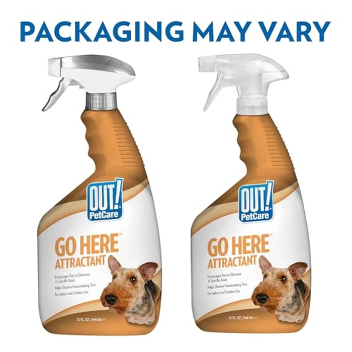 OUT! PetCare Go Here Attractant Dog and Puppy Potty Training Spray, Safe & Effective Puppy Pee Spray, Dog Housebreaking Supplies, Indoor and Outdoor House Training Tool, 32 oz by OUT! - Image 3