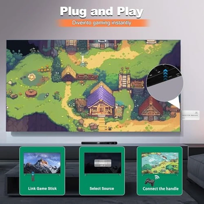 LIUWEI New Retro Gaming Console & Game Stick Pro - 20,000+ Classic Video Games, 23 Emulators, Dual Wireless Controllers, 4K HDMI Output, Plug & Play, Compatible with TV, PC, Projector, 64GB by LIUWEI - Image 6