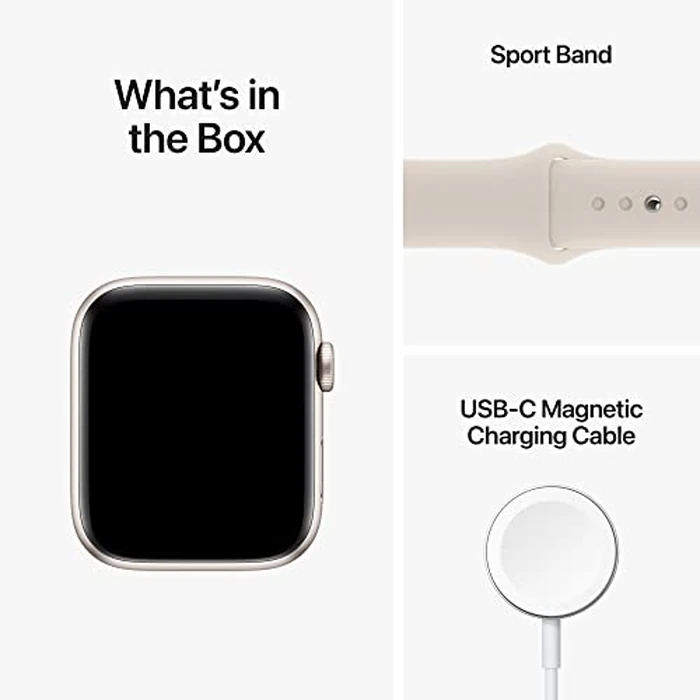 Apple Watch SE (2nd Gen) (GPS + Cellular, 44mm) - Starlight Aluminum Case with Starlight Sport Band, S/M (Renewed) by Apple - Image 6