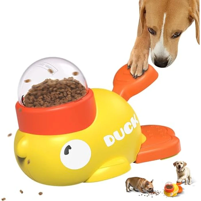 YOOIU Interactive Dog Treat Dispenser Toy & Slow Feeder Dog Bowls - Duck-Shaped Puzzle Toy for Mental Stimulation, Adjustable Food Outlet for Small to Medium Cats and Dogs by YOOIU - Image 1