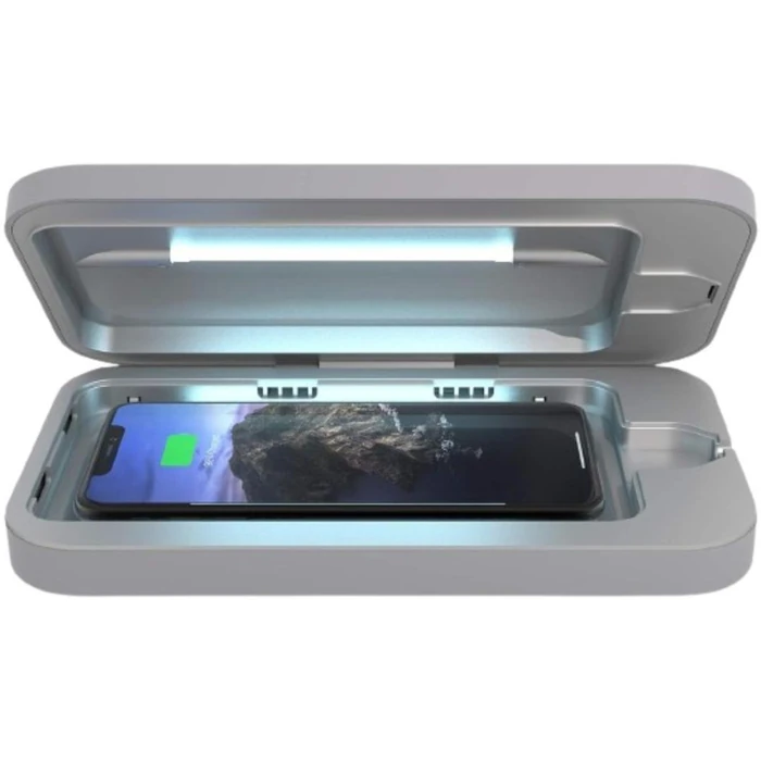PhoneSoap UV Phone Qi Wireless Charger and Sanitizer - Gunmetal Grey by PhoneSoap - Refurbished - Excellent condition - US$34.72