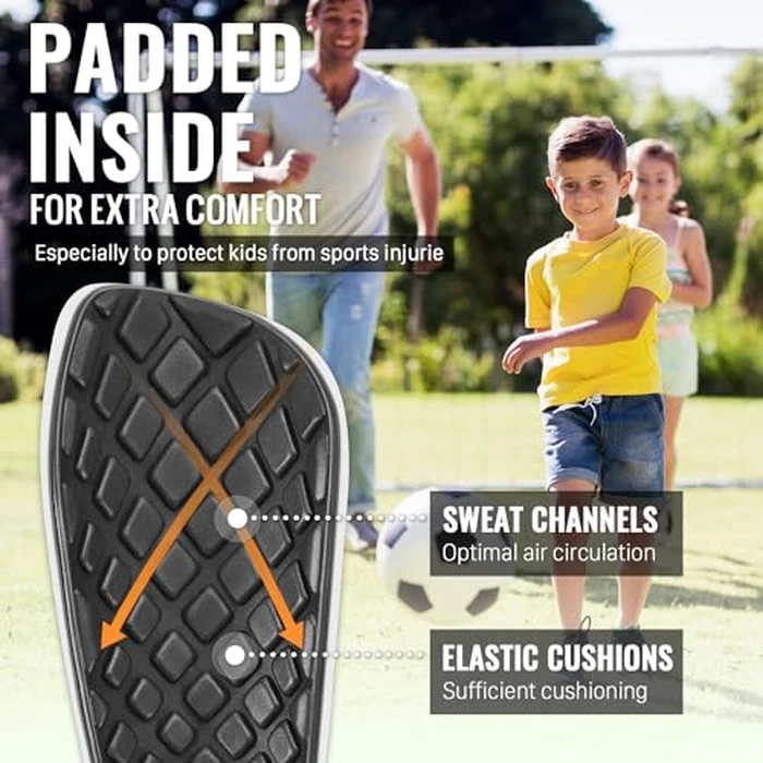 Soccer Shin Guards for Men incl. Sleeves with Optimized Insert Pocket - Protective Soccer Equipment for Kids Adults (Black L) by Northdeer - Image 3