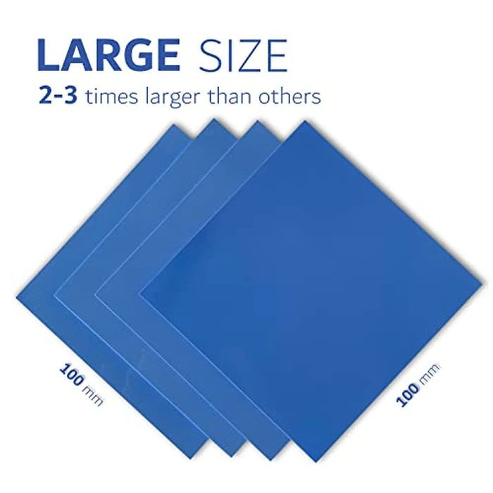 4 Pack Thermal Pad, 100 x 100 mm x [0.5 mm + 1 mm + 1.5 mm + 2 mm] Silicone Cooling Pad 6 W/m.K GPU Non Conductive Heat Resistance Extreme Odyssey Cover for Laptop Heatsink CPU GPU SSD IC LED Cooler by Aairhut - Image 5