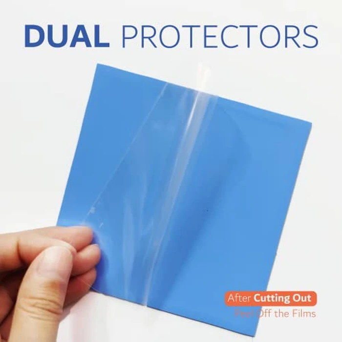 4 Pack Thermal Pad, 100 x 100 mm x [0.5 mm + 1 mm + 1.5 mm + 2 mm] Silicone Cooling Pad 6 W/m.K GPU Non Conductive Heat Resistance Extreme Odyssey Cover for Laptop Heatsink CPU GPU SSD IC LED Cooler by Aairhut - Image 6