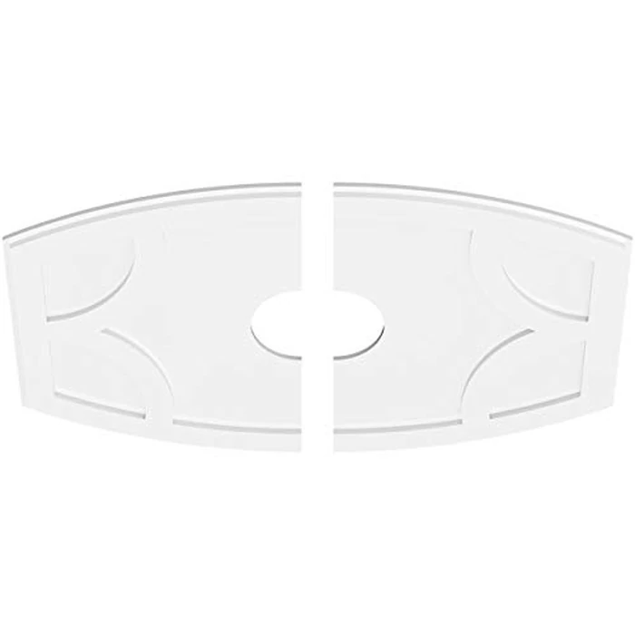 Ekena Millwork CMP40X26KY2-07000 Kailey Architectural Grade PVC Contemporary, Two Piece Urethane Ceiling Medallions 40"W x 26 5/8"H x 7"ID x 21 1/2"C x 1"P by Ekena Millwork - Image 2
