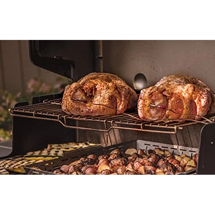 Weber Genesis E-435 Natural Gas Grill for Outdoor Cooking, 4 Burners and 1 Side Burner, Black - Porcelain-Enameled, Cast-Iron Grates, PureBlu, Sear Zone by Weber - Image 4