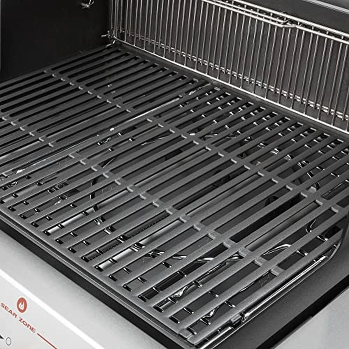 Weber Genesis E-435 Natural Gas Grill for Outdoor Cooking, 4 Burners and 1 Side Burner, Black - Porcelain-Enameled, Cast-Iron Grates, PureBlu, Sear Zone by Weber - Image 5