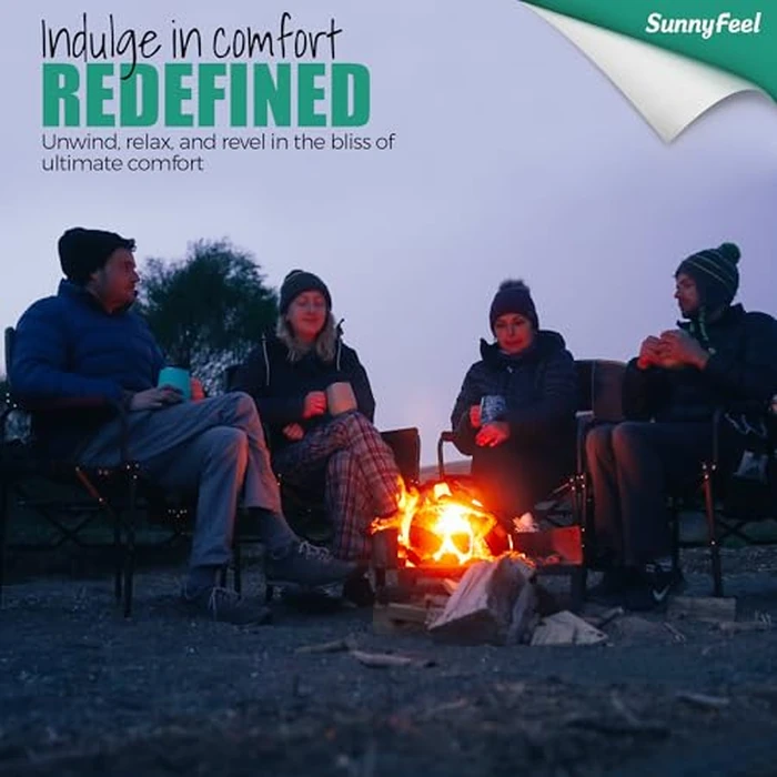 SUNNYFEEL Heated Camping Directors Chair, Heavy Duty,Oversized Outdoor Portable Heating Folding Chair with Side Table, Pocket for Beach, Fishing,Trip,Picnic,Lawn,Concert Foldable Camp Chairs by SUNNYFEEL - Image 3