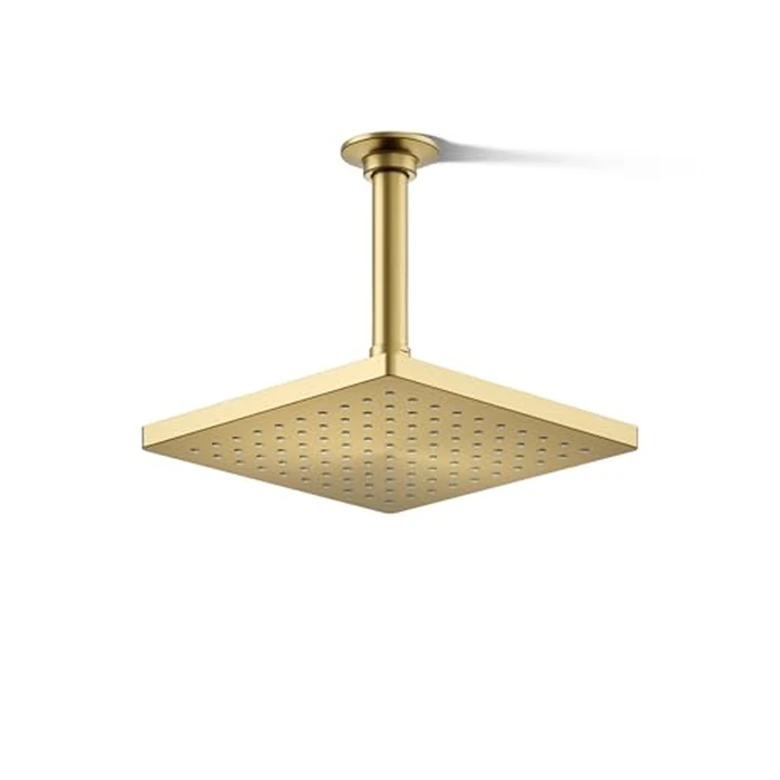 KOHLER K-26148-G-2MB Honesty Square Rainhead, 1.75 GPM, 8" Brass Rain Shower Head, Powerful Rain Spray, Durable Construction, Contemporary Look, Vibrant Brushed Moderne Brass by Kohler - Used - Very Good condition - US$84.18