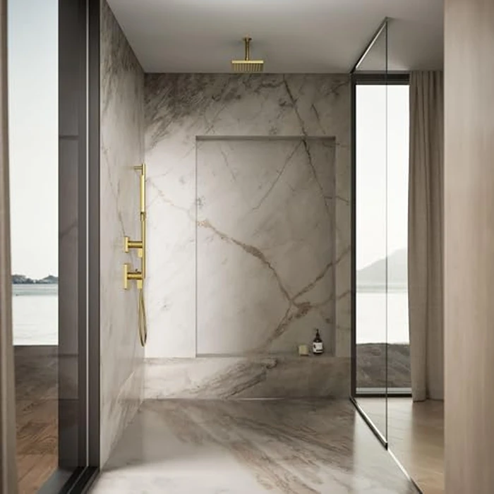 KOHLER K-26148-G-2MB Honesty Square Rainhead, 1.75 GPM, 8" Brass Rain Shower Head, Powerful Rain Spray, Durable Construction, Contemporary Look, Vibrant Brushed Moderne Brass by Kohler - Image 8