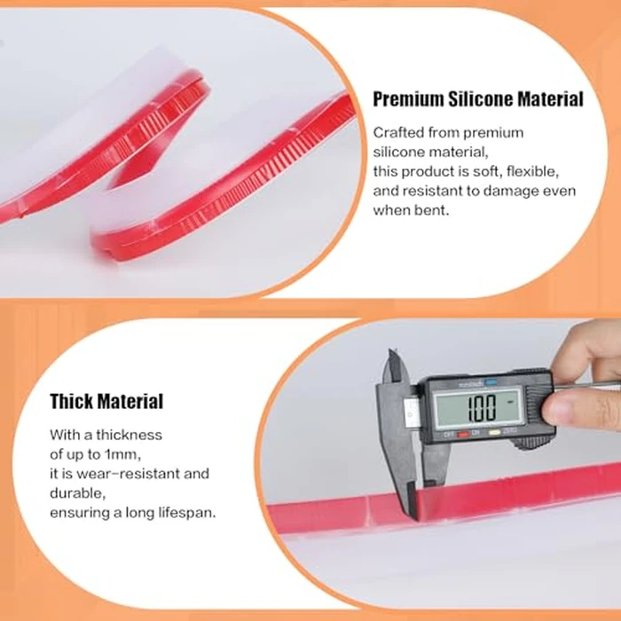 Orghtin T-Shaped Silicone Seal Strip, Clear Door Sealer Weather Stripping, 20Ft Door Draft Stopper by Orgthin - Image 6