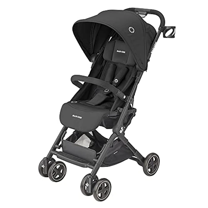 Maxi-Cosi Lara Ultra Compact Stroller, Airplane Carry-on Compliant for travel, Lightweight, one-hand fold, large storage, inludes travel bag Essential Black by Maxi-Cosi - Used - Very Good condition - CA$245.99