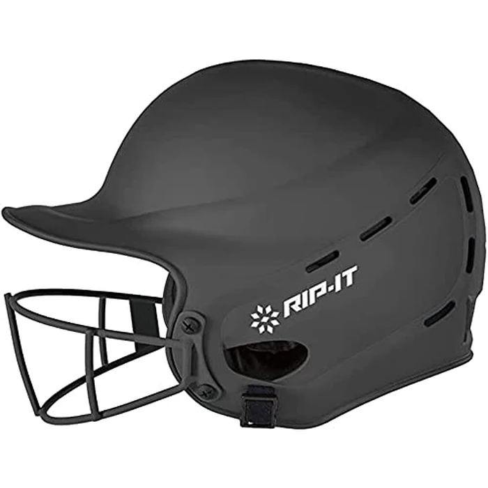 RIP-IT | Vision Pro Softball Batting Helmet with Face Mask | Matte Black | S/M | Lightweight Women’s Sport Equipment by RIP-IT - Image 3