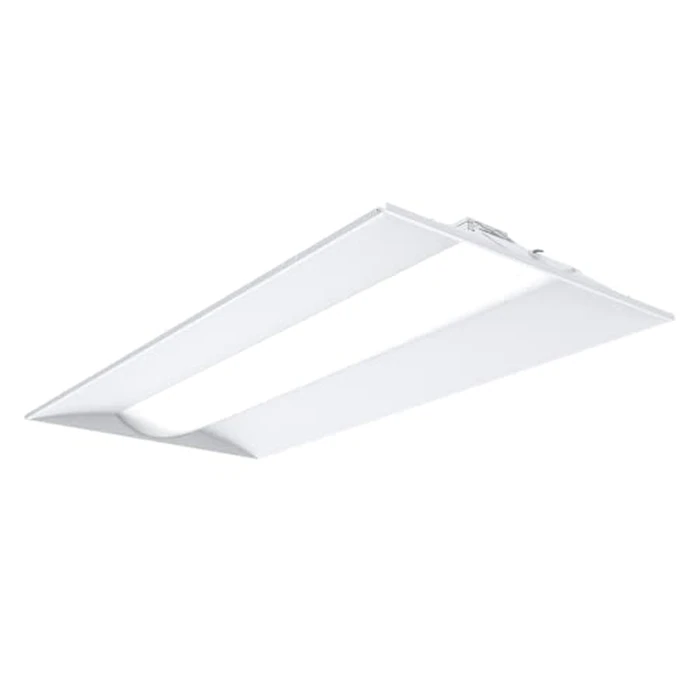 Lithonia Lighting 2x4 LED Troffer Light, Stack Switch LED Drop In Ceiling Light for Dropped Ceiling, 4000/5000/6000 Adjustable Lumens, 3500K/4000K/5000K Switchable Color Temperature, White by Lithonia Lighting - Used - Acceptable condition - US$47.29