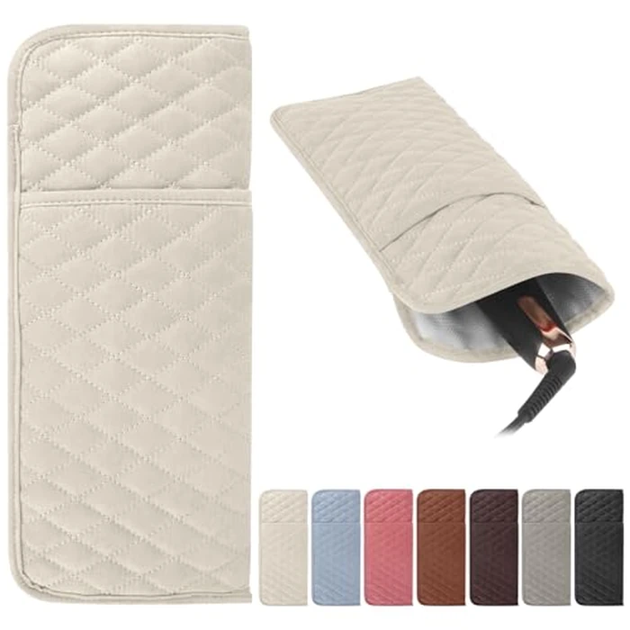 WRORUNER Heat Resistant Hair Tools Organizer Bag Portable Travel Storage Cover Pouch for Hair Straighteners, Curling Irons, Flat Irons and Hot Styling Tools(13.8" x 5.5") by WRORUNER - Used - Good condition - CA$17.99