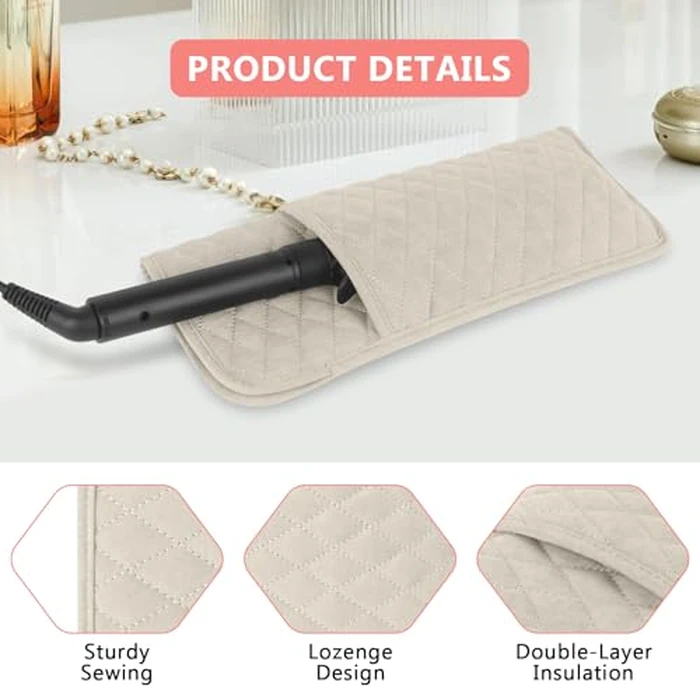 WRORUNER Heat Resistant Hair Tools Organizer Bag Portable Travel Storage Cover Pouch for Hair Straighteners, Curling Irons, Flat Irons and Hot Styling Tools(13.8" x 5.5") by WRORUNER - Image 5