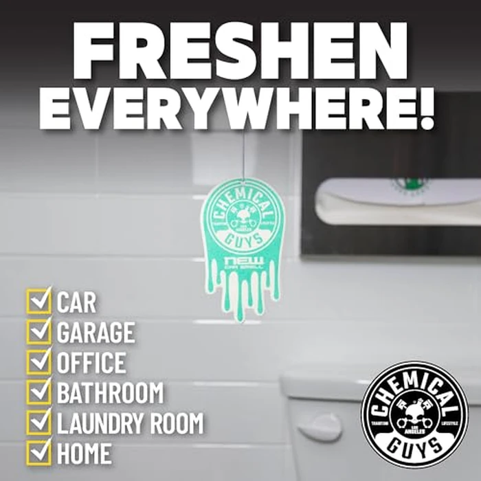 Chemical Guys Car Fresheners, Hanging Air Fresheners - New Car Scent for Cars, Trucks, SUVs, RVs, Home, Office, Work, Dorm Room, & More - 12 Pack by Chemical Guys - Image 3