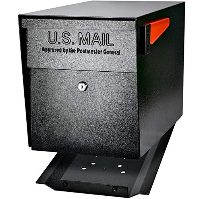 Mail Boss 7106 Curbside Steel Post Mount Security Locking Mailbox, Black, Extra Large, 21 in. D x 11.125 in. W x 13.75 in. H by Mail Boss - Used - Like New condition - US$148.47