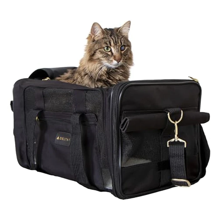 Sherpa Delta Airlines Travel Pet Carrier, Airline Approved & Guaranteed On Board - Black, Medium by Sherpa - Image 1