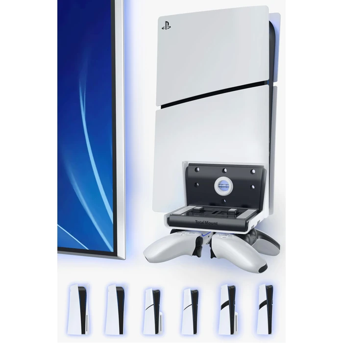 TotalMount Wall Mount for All PS5 Models - Bonus: Holds Two Controllers (Compatible with All PS5 Models Including Slim, Pro, and Original) by TotalMount - Used - Like New condition - US$28.49