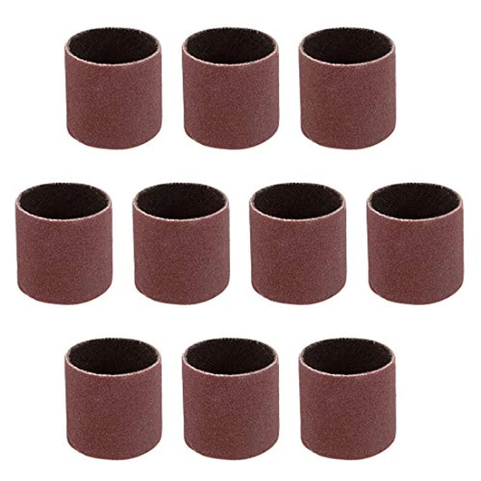 uxcell 1 Inch x 1 Inch Sanding Sleeves 240 Grits Sandpapers Band Drums 10 Pcs by uxcell - Image 1