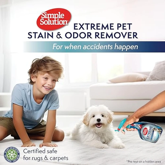 Simple Solution Extreme Pet Stain and Odor Eliminator Spray, Enzymatic Cleaner With 3X Pro-Bacteria Cleaning Power for Dogs & Cats, Strong Urine, Pee and Poop Smell Remover for Carpets & Floors, 32 oz by Simple Solution - Image 7