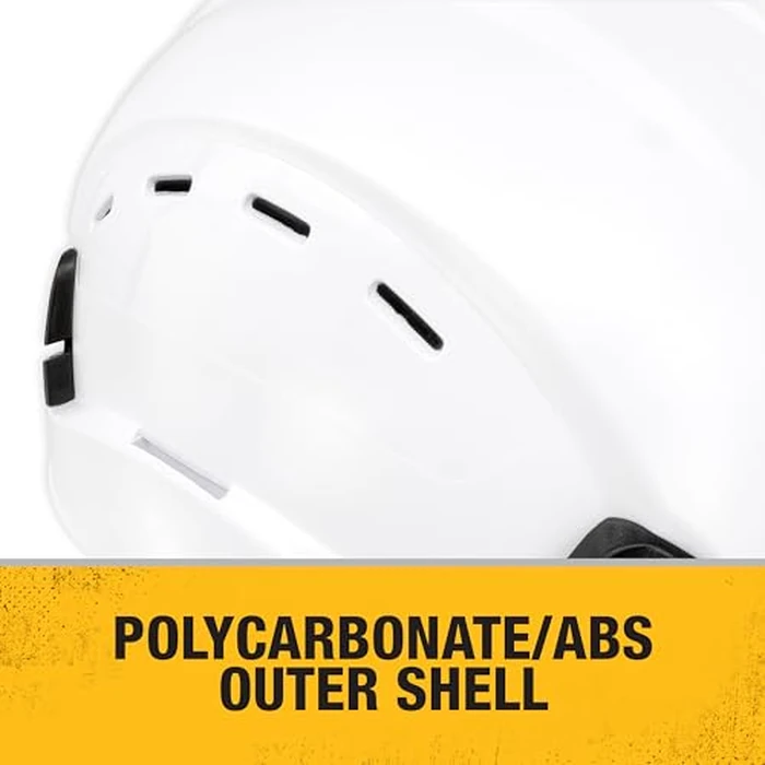 DEWALT DPG22V White Type II Class C 4-Point Ratcheting Vented Safety Helmet by DEWALT - Image 3
