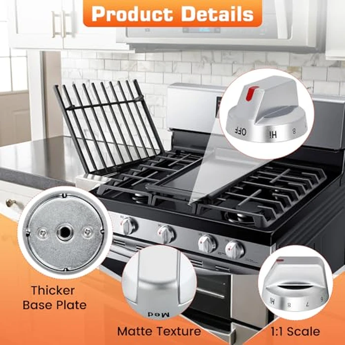 NE63T8111SS/AA NE63T8311SS/AA NE63BG8315SSAA for Samsung DG94-03500A/Z Electric Stove Knob Replacement, DG94-03797P DG94-03797Q Knobs Compatible with Samung Electric Range Better Than OEM by P Polerden - Image 3