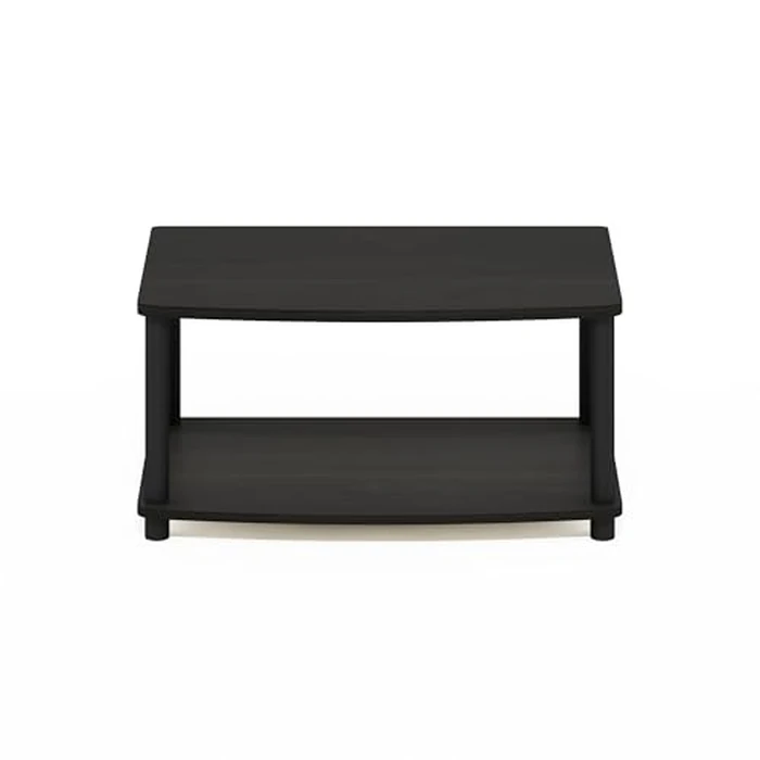 Furinno TURN-N-TUBE TV Riser Stand, 2-Tier Small Elevated No Tools TV Stand with Plastic Poles, TV Console for TV up to 32 inch, 15.8 x 23.8 x 11, for Living Room, Bedroom, Espresso by Furinno - Image 8