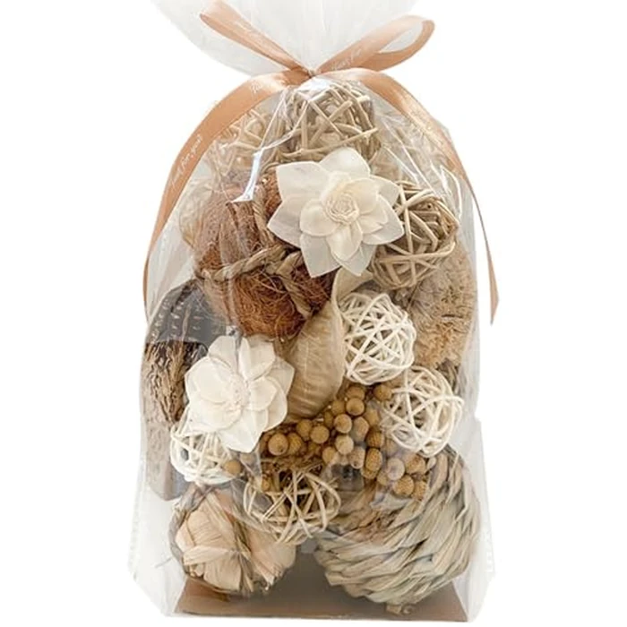 Qingbei Rina Brown Decorative Balls,Assorted Wicker Rattan Balls,Bowl Vase Fillers for Centerpieces,Decorative Orbs Woven Spheres, Holiday Home Party Decor by Qingbei Rina - Used - Acceptable condition - CA$14.96