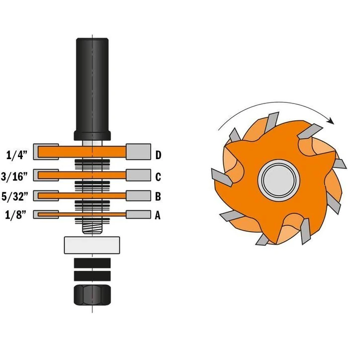 CMT 800.506.11 Slot Cutter Set - Black by CMT - Image 2