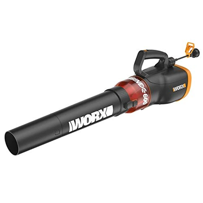 WORX 12 Amp Electric Leaf Blower, Turbine Blower for Lawn Care with 600 CFM & 2 Speed Control, Corded, WG520 by WORX - Used - Very Good condition - US$60.83