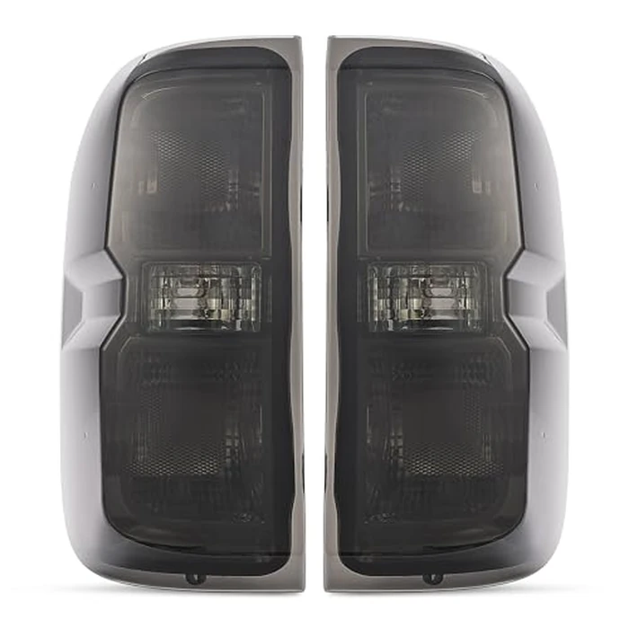 ALMULOO Tail Lights Compatible with 2014-2018 Chevy Chevrolet Silverado 1500 2500HD 3500 HD GMC Sierra 3500 HD Dually Model LH&RH Lamp w/o Bulbs Taillights Black Housing Smoke Lens by ALMULOO - Used - Very Good condition - US$70.45