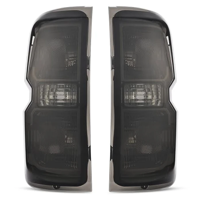 ALMULOO Tail Lights Compatible with 2014-2018 Chevy Chevrolet Silverado 1500 2500HD 3500 HD GMC Sierra 3500 HD Dually Model LH&RH Lamp w/o Bulbs Taillights Black Housing Smoke Lens by ALMULOO - Image 3