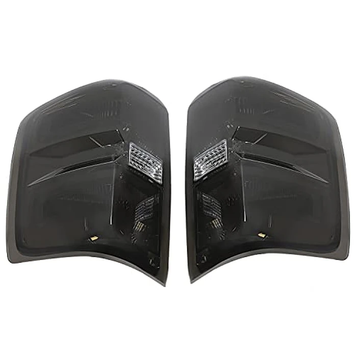 ALMULOO Tail Lights Compatible with 2014-2018 Chevy Chevrolet Silverado 1500 2500HD 3500 HD GMC Sierra 3500 HD Dually Model LH&RH Lamp w/o Bulbs Taillights Black Housing Smoke Lens by ALMULOO - Image 5