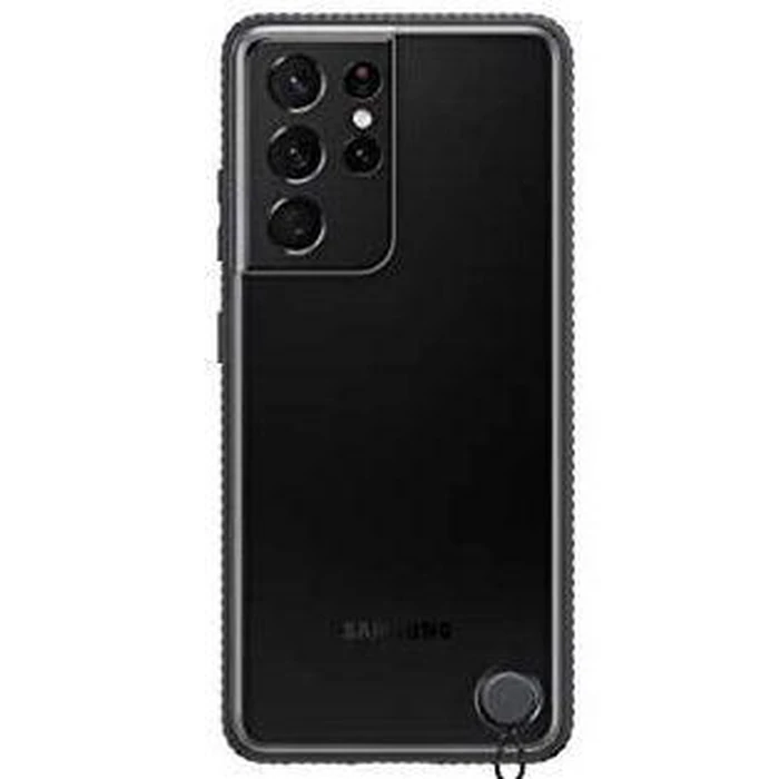 Samsung Clear Protective Cover for Galaxy S21 Ultra - Black by Samsung - Refurbished - Acceptable condition