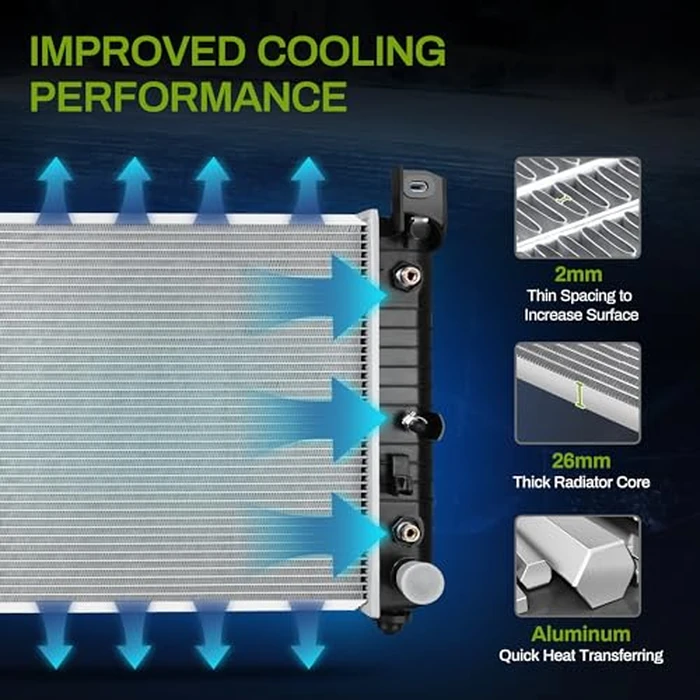 AUTOSAVER88 34'' Radiator Compatible with Chevy Silverado Suburban Tahoe, Fit for Cadillac Avalanche Escalade GMC Yukon Sierra With TOC W/O EOC by AUTOSAVER88 - Image 7