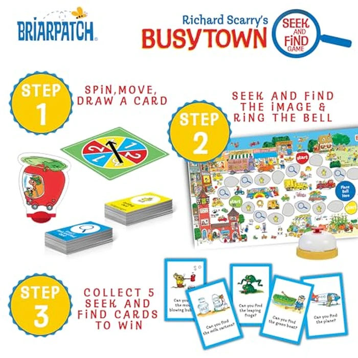 Briarpatch, Richard Scarry's Busytown Seek and Find Game, Based on Early Reader Books for Preschool, Kindergarten and 1st Grade by Briarpatch - Image 4