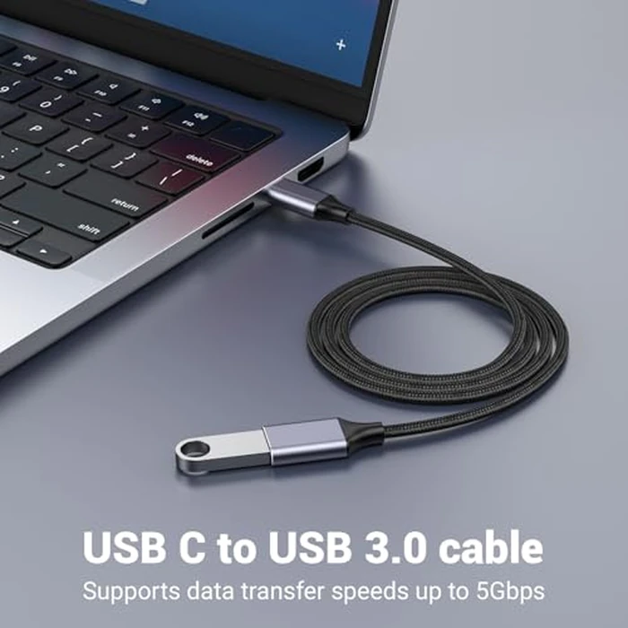 Pastall USB Female to C Male Cable(1M/3.3 Ft),Type-C Adapter,USB C to USB 3.0 Adapter,C Female to A Male for Phone/Laptop/Tablet/Switch USB-C Device by Pastall - Image 2