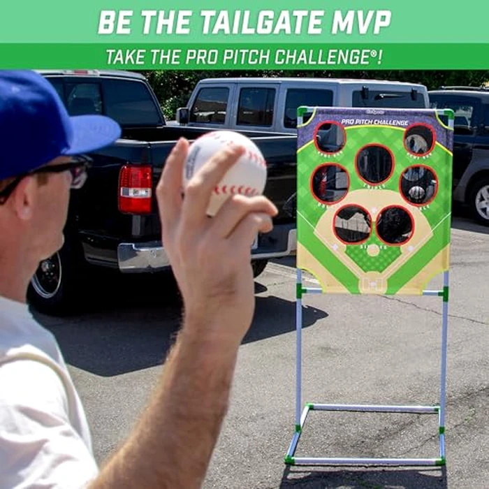 GoSports Football & Baseball Toss Games Available in Football Red Zone Challenge or Baseball Pro Pitch Challenge Choose Between Backyard Toss or Door Hang Targets by GoSports - Image 1
