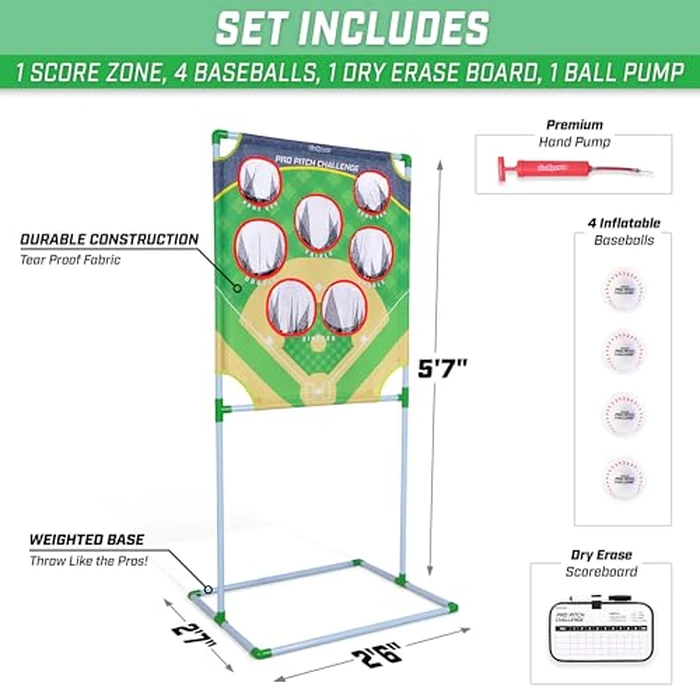 GoSports Football & Baseball Toss Games Available in Football Red Zone Challenge or Baseball Pro Pitch Challenge Choose Between Backyard Toss or Door Hang Targets by GoSports - Image 4