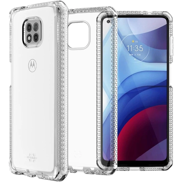 ITSKINS Spectrum Clear Series Flexible Gel Phone Case for Moto G Power 2021 - Clear by ITSKINS - Refurbished - Brand New condition