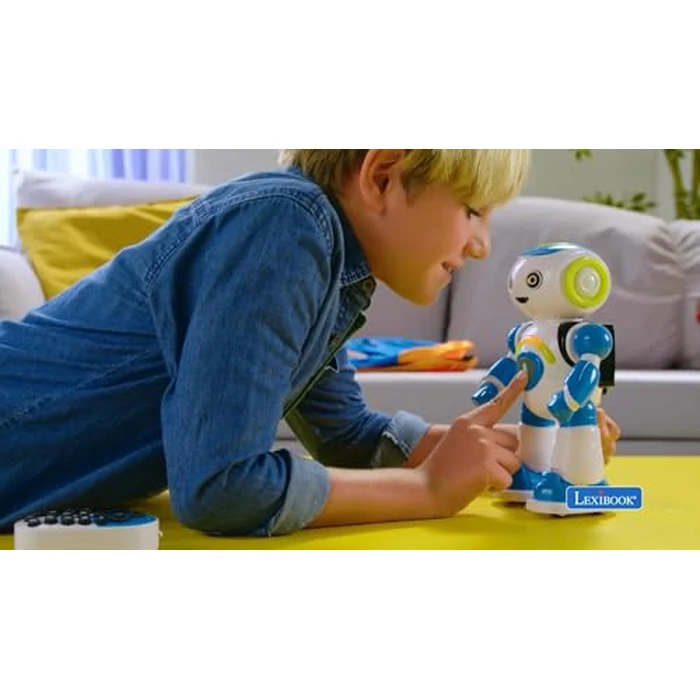 LEXiBOOK - Powerman Jr. Smart Interactive Toy Robot That Reads in The Mind Toy for Kids Dancing Plays Music Animal Quiz STEM Programmable Remote Control Boy Robot Junior Green/Blue - ROB20EN by LEXiBOOK - Image 4